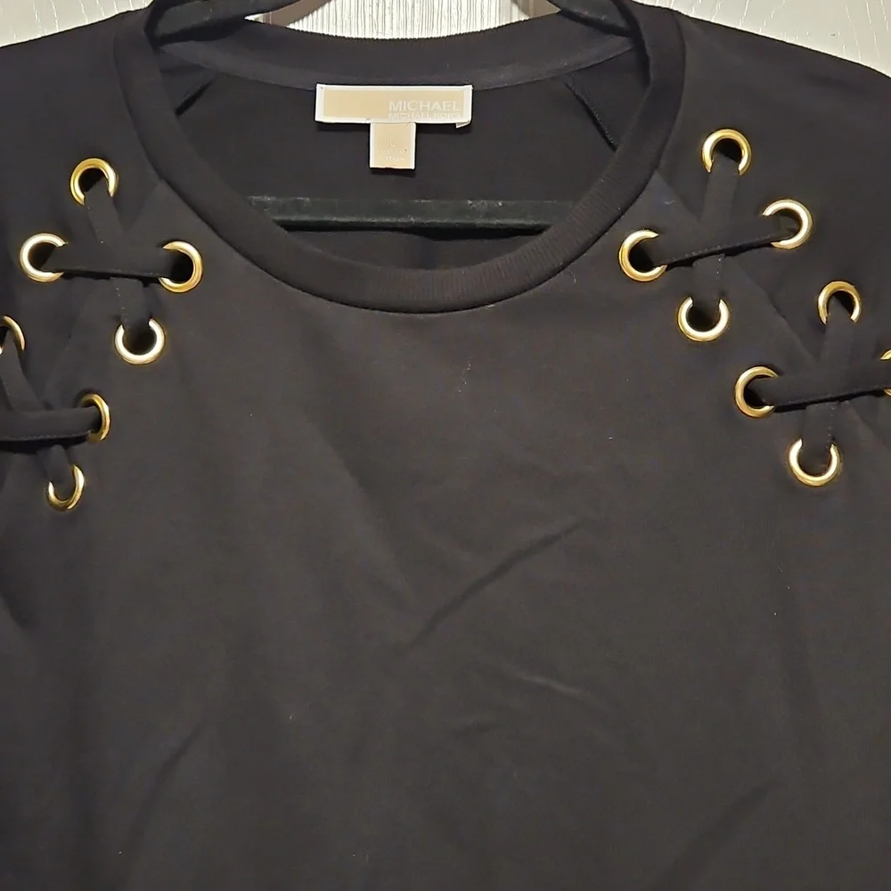 Michael Kors Grommet Lace-Up Sweatshirt